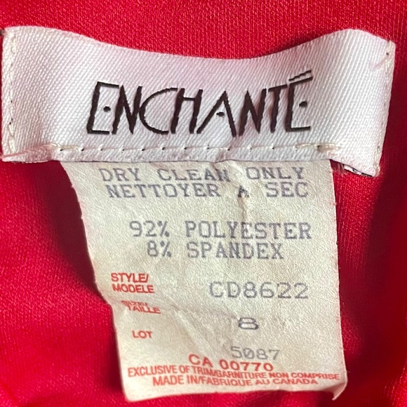 1990s Supermodel Dress, Size 8, Red Sleeveless Formal Gown, Scarlet Dress - Picture 6 of 8